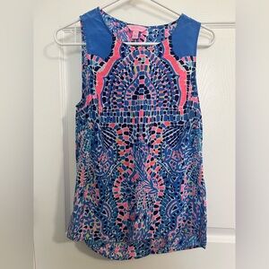 Lilly Pulitzer Zeta Silk top size small